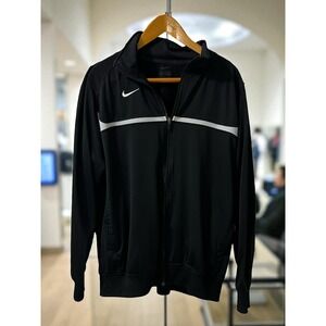 Nike Track Jacket Black White‎ Stripe Full Zip Mens Training Athletic